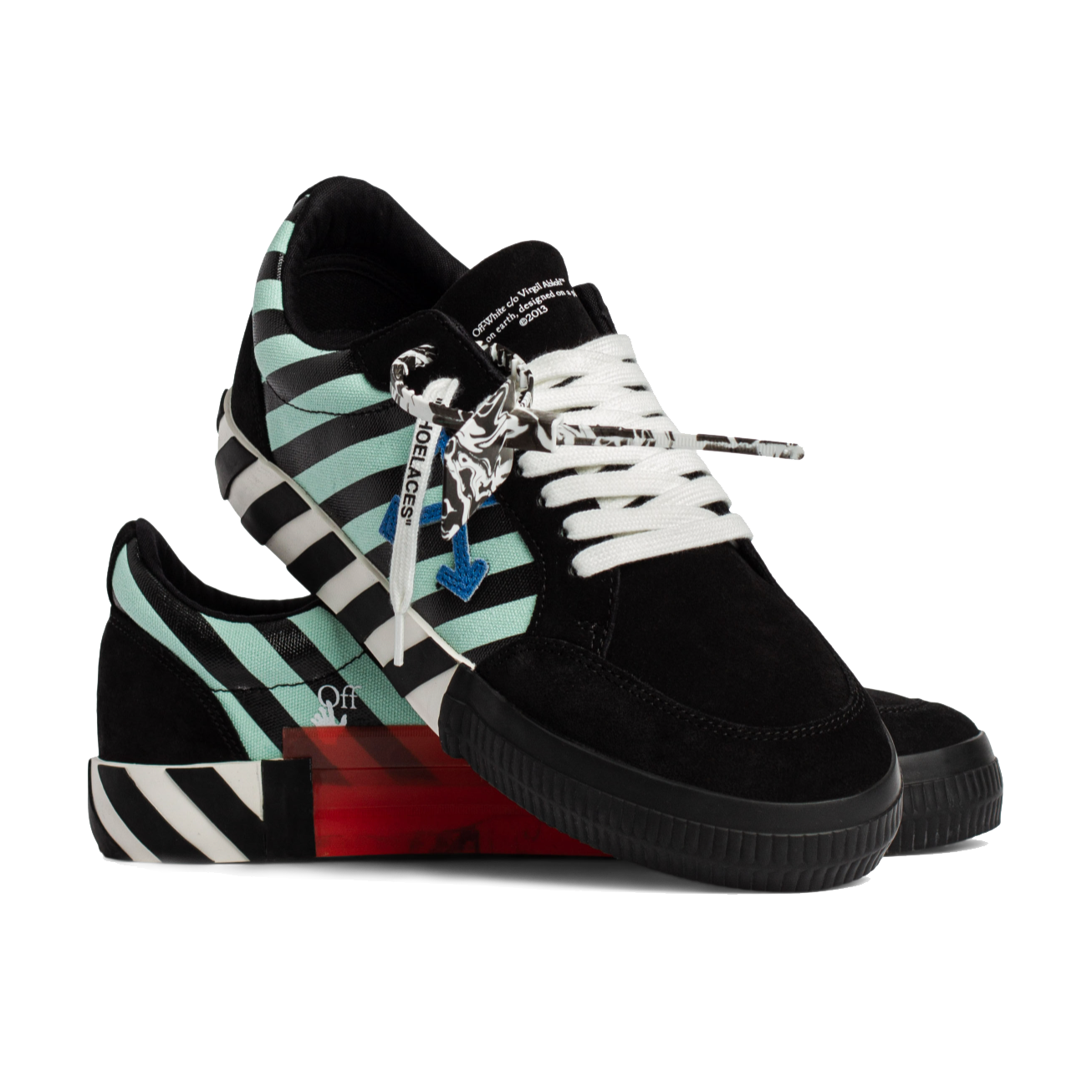 Suede & Canvas Striped Low Sneakers - Elegant Footwear