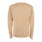 Elegant Beige Cotton Crew Neck Sweater for Men