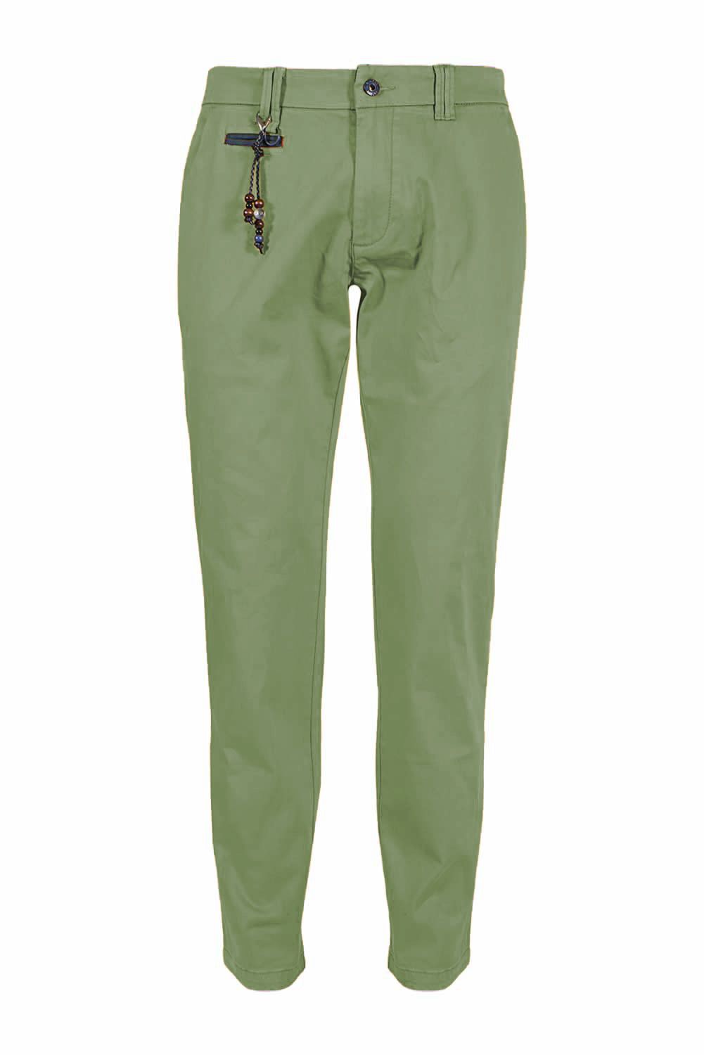 Chic Cotton Blend Chinos in Green