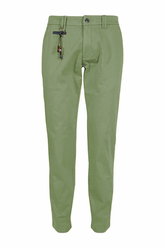 Chic Cotton Blend Chinos in Green