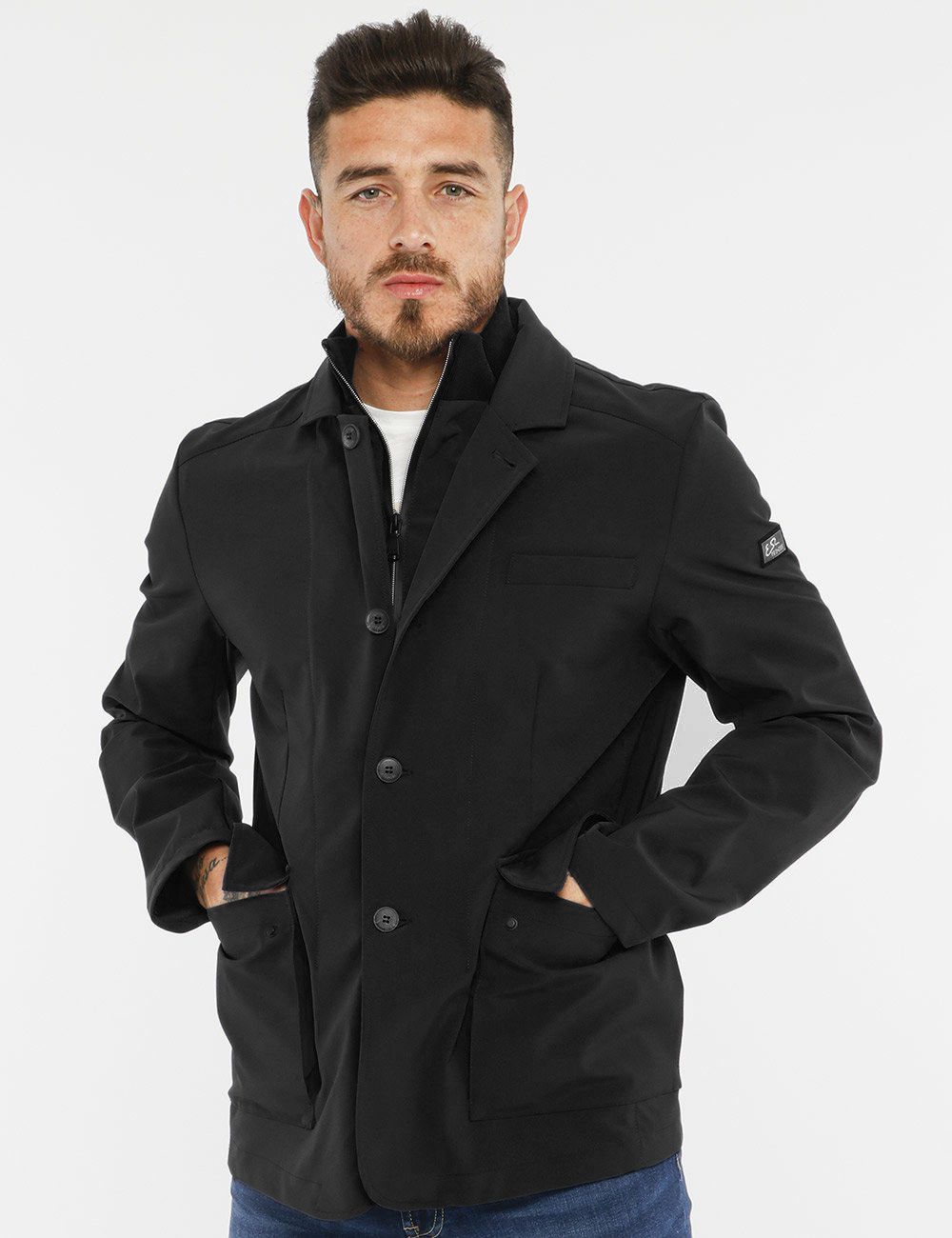 Sleek Windbreaker with Detachable Vest