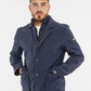 Elegant Blue Windbreaker with Inner Waistcoat