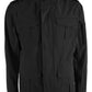 Sleek Black Windbreaker - Technical Fabric with Zip Detail