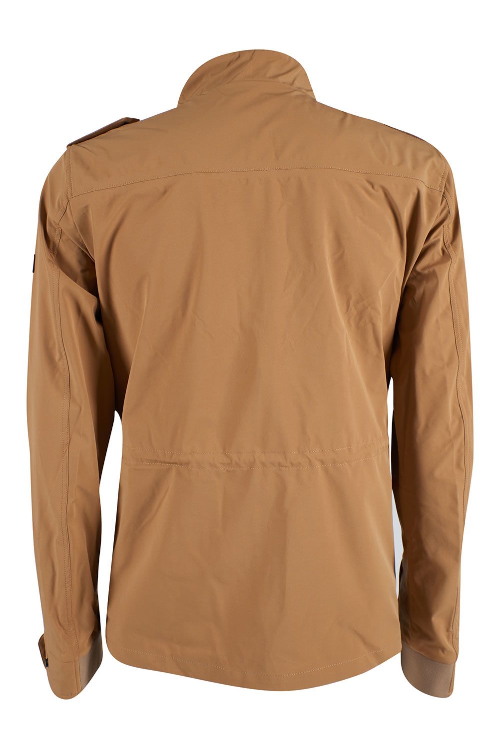 Sleek Brown Technical Fabric Windbreaker