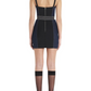 Chic Blue Denim Logo Dress