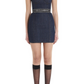 Chic Blue Denim Logo Dress