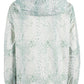 Chic Snakeskin Effect Hooded Jacket in Lush Green