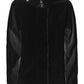 Chic Hooded Jacket with Snakeskin Print Lining