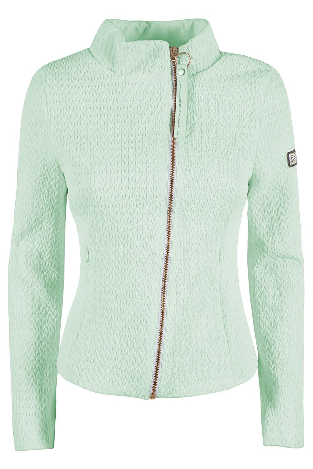 Elegant Green Microquilted Women's Jacket