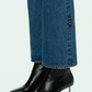 Chic Denim Blue Cotton Pants - Made in Italy