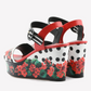 Floral Painted Leather Sandals