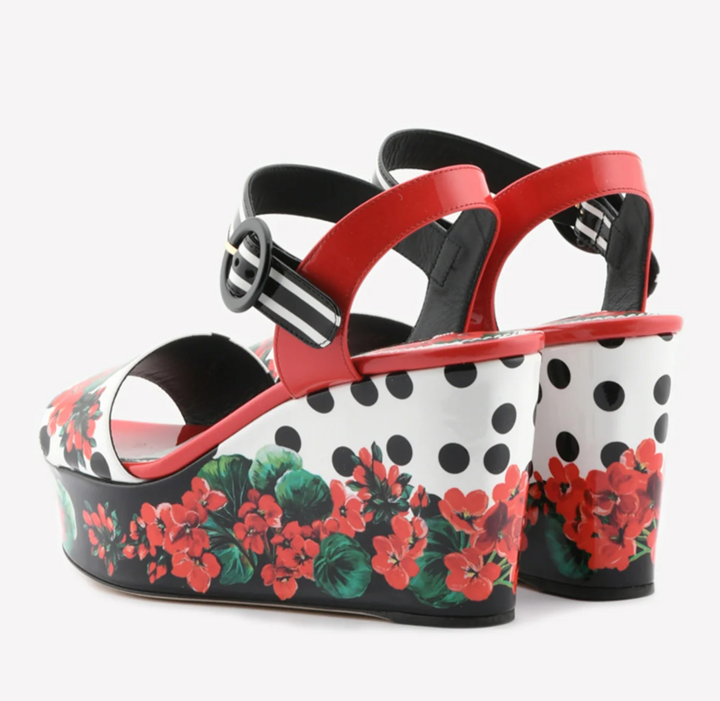 Floral Painted Leather Sandals