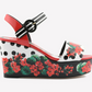 Floral Painted Leather Sandals