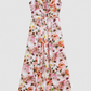 Elegant Floral Detail Dress in Pink