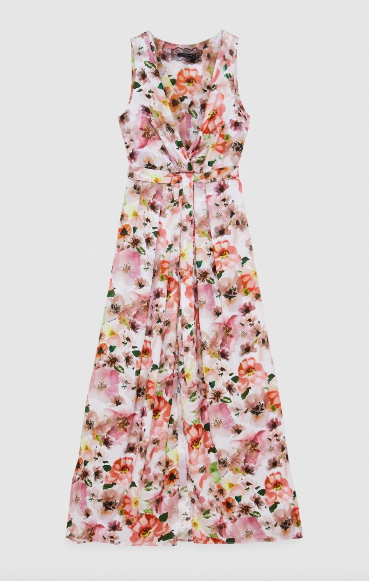 Elegant Floral Detail Dress in Pink