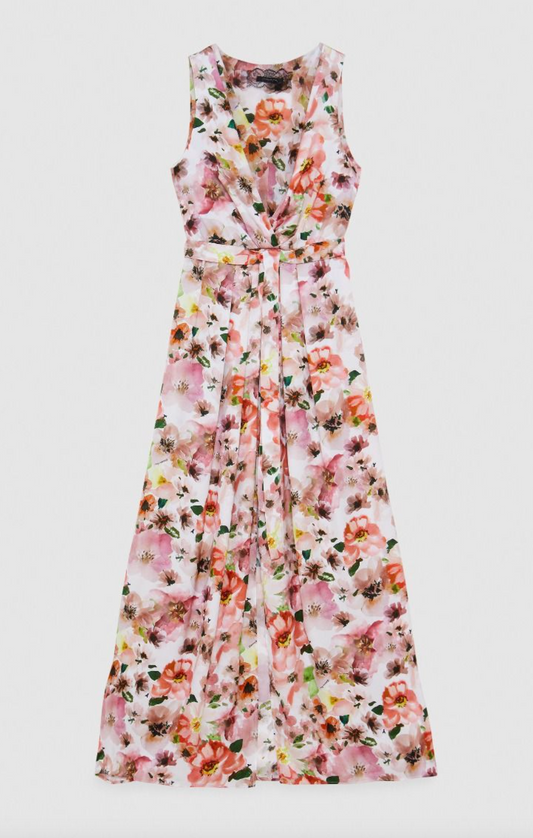 Elegant Floral Detail Dress in Pink