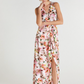 Elegant Floral Detail Dress in Pink