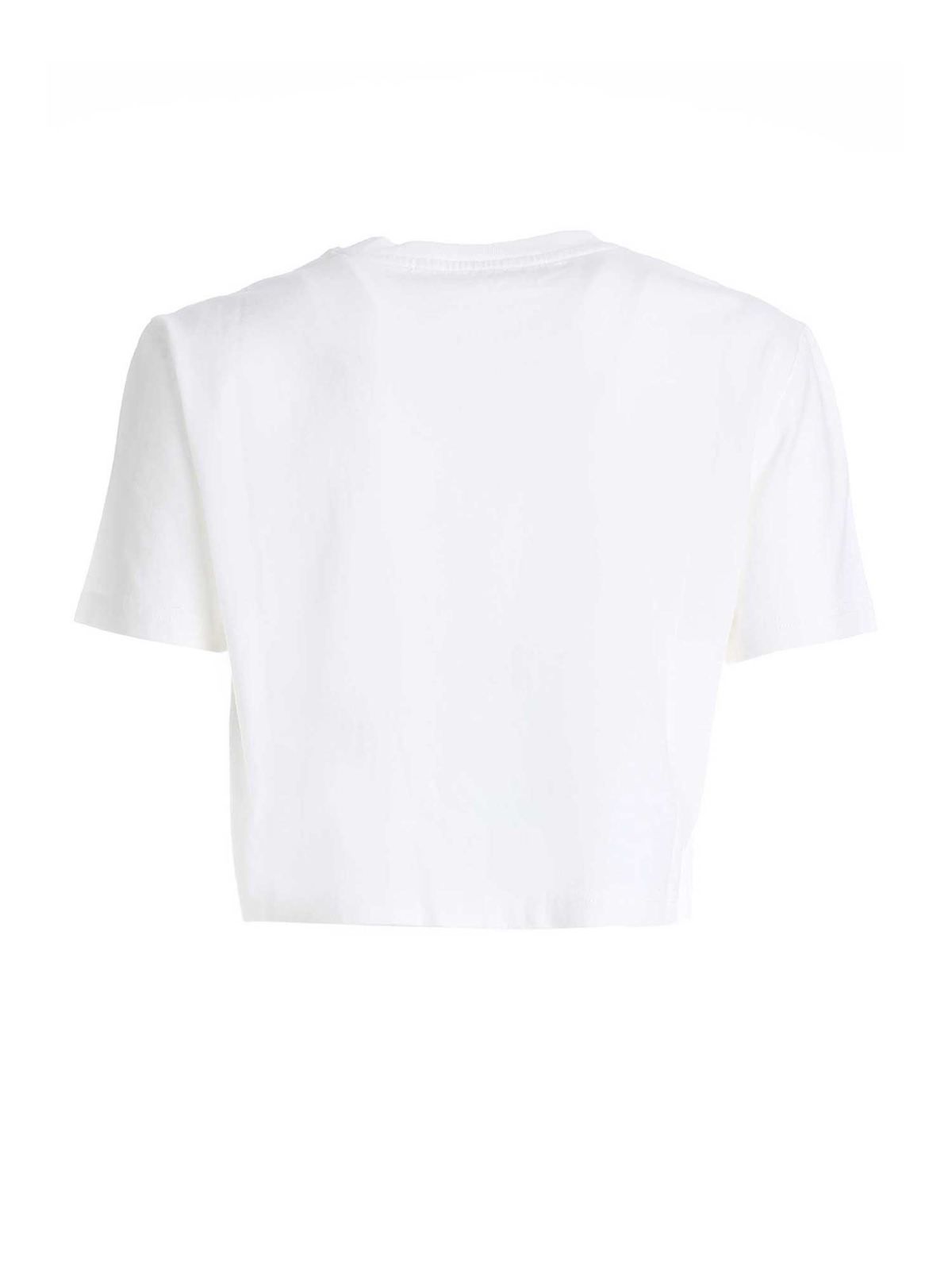 Crisp White Cropped Logo Tee