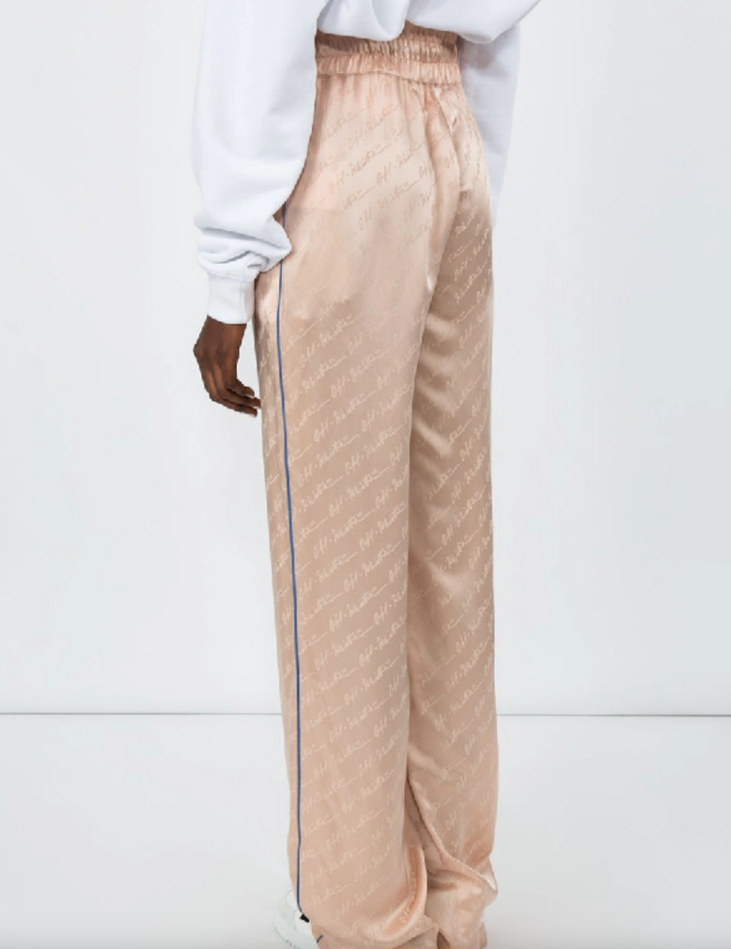 Chic Pink Comfort-Fit Logo Pants