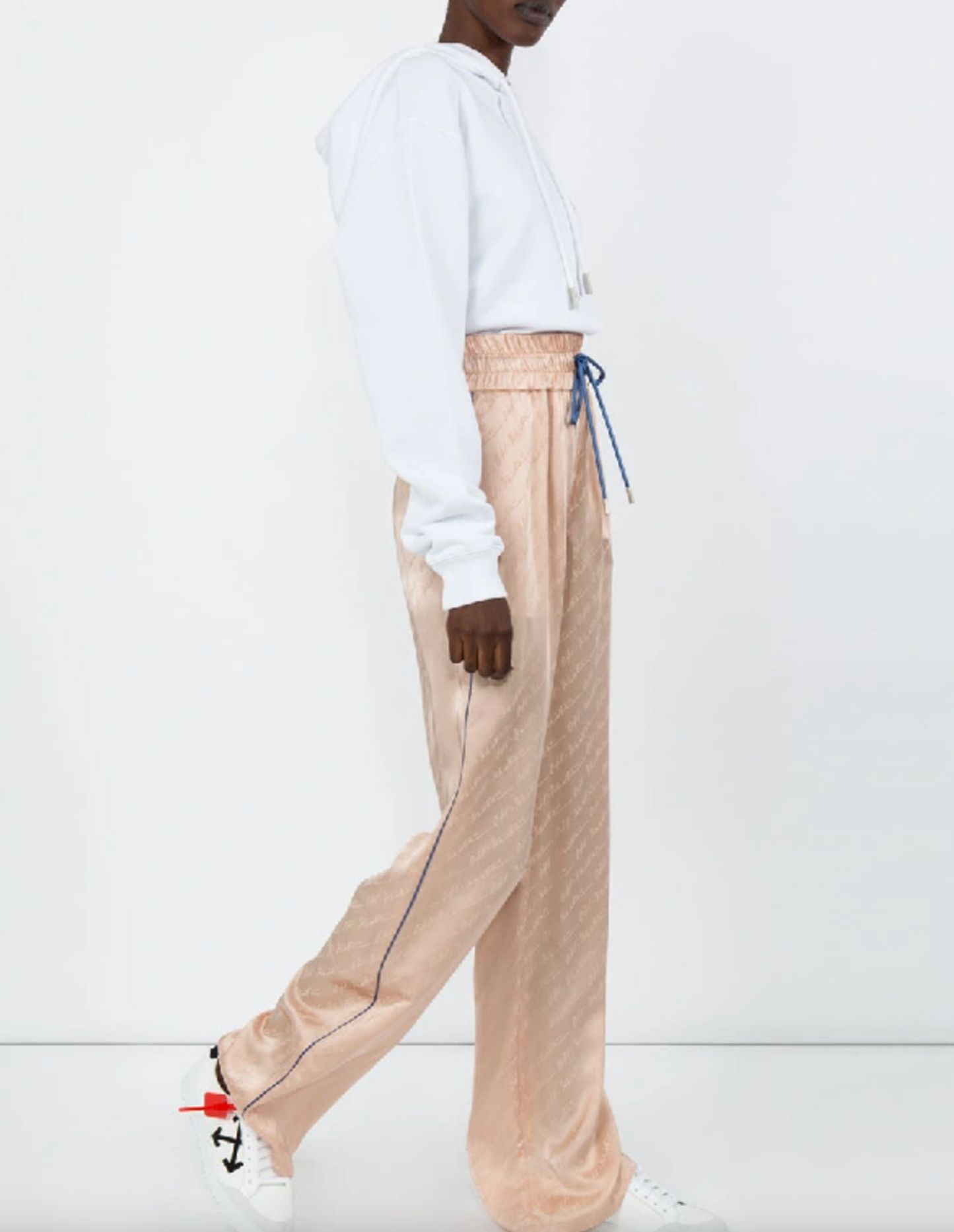 Chic Pink Comfort-Fit Logo Pants