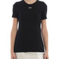 Elegant Basic Black Tee with Logo Accent