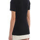 Elegant Basic Black Tee with Logo Accent