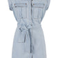 Chic Sleeveless Denim Dress with Pockets