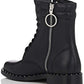 Studded Calfskin Lace-Up Ankle Boots