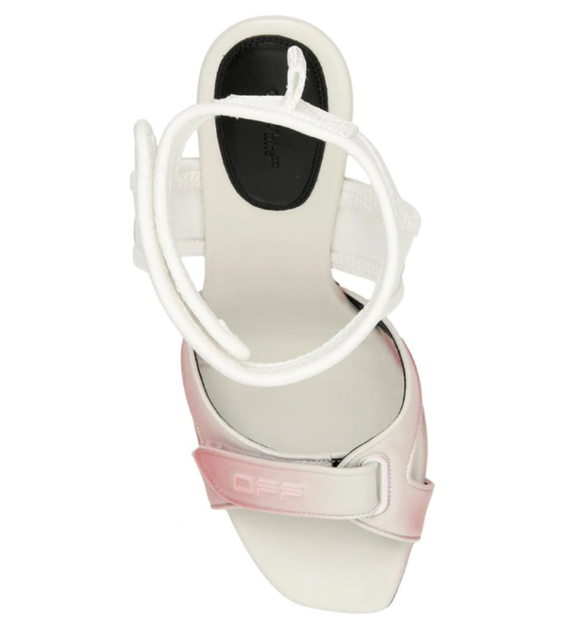 Chic White Calfskin Ankle-Strap Sandals