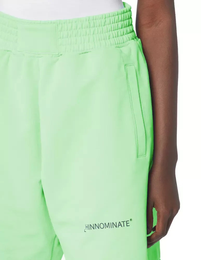 Chic Green Cotton Bermuda Shorts with Logo