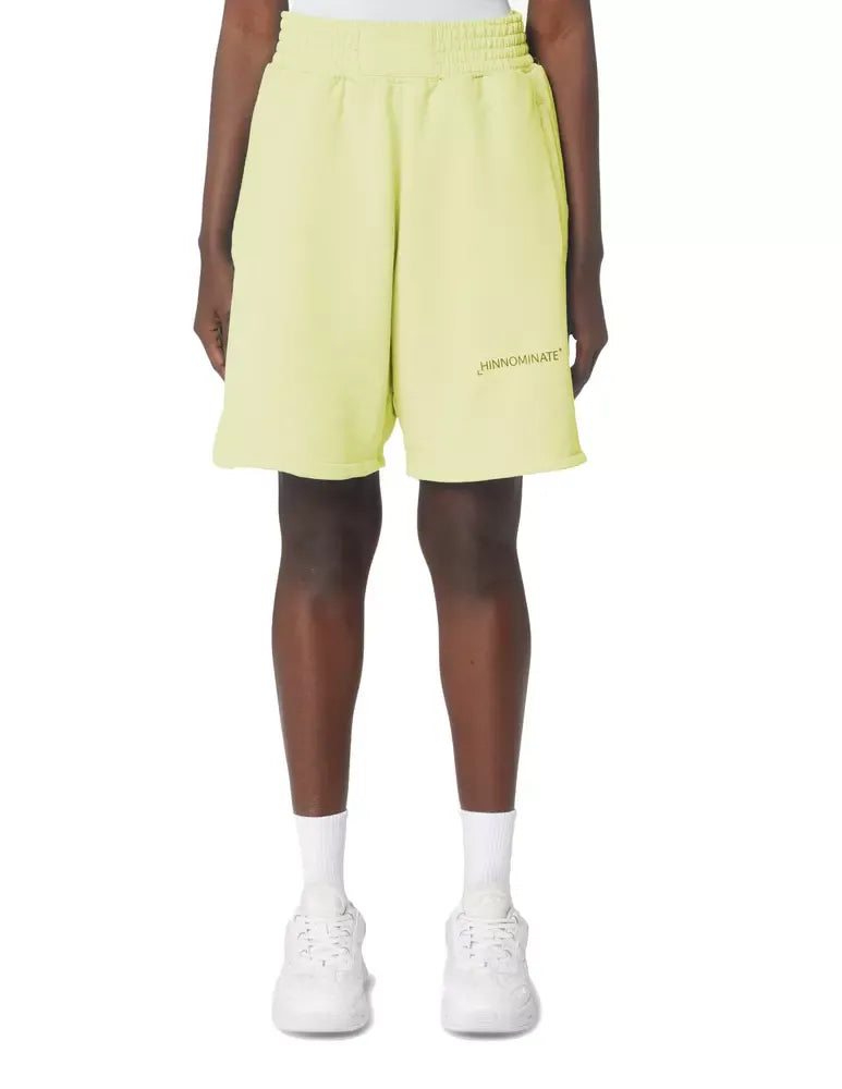 Chic Summer Cotton Bermuda Shorts in Sunshine Yellow