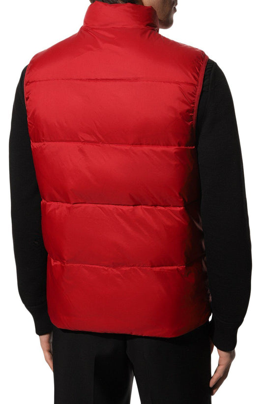 Sleek Sleeveless Padded Gilet in Radiant Red