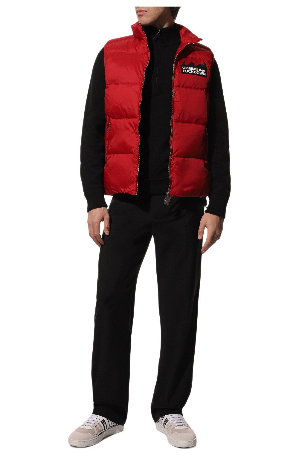 Sleek Sleeveless Padded Gilet in Radiant Red