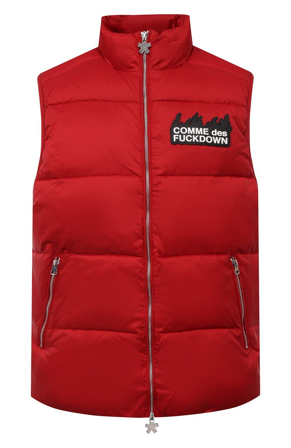 Sleek Sleeveless Padded Gilet in Radiant Red