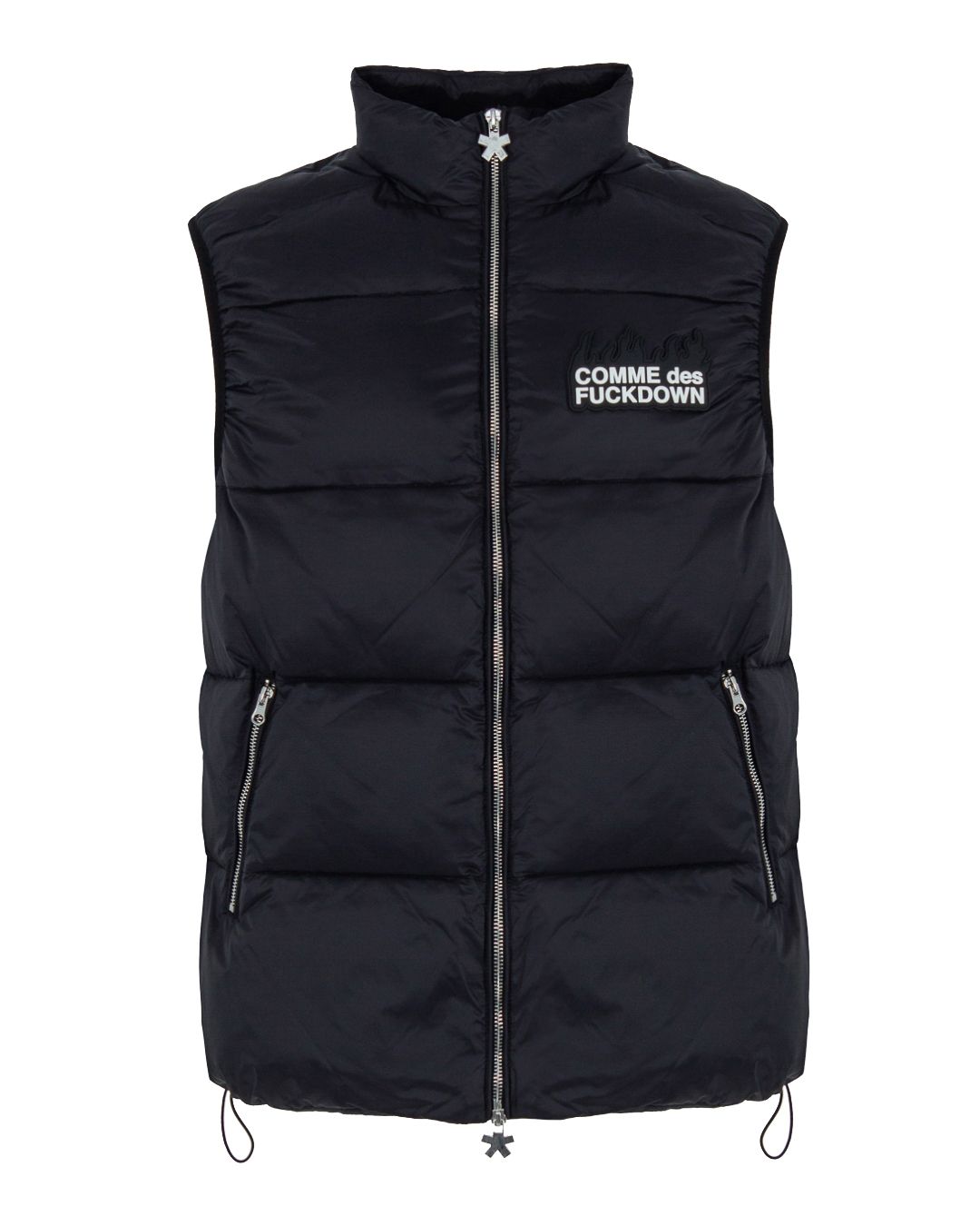 Sleek Sleeveless Padded Gilet with Rubber Logo