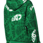 Urban Edge Green Cotton Hoodie with Bold Prints
