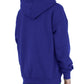 Blue Cotton Hooded Sweatshirt with Bold Print