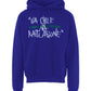 Blue Cotton Hooded Sweatshirt with Bold Print