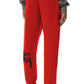 Chic Pink Cotton Sweatpants With Bold Side Logo