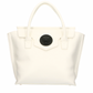 Chic White Polyethylene Handbag