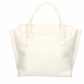 Chic White Polyethylene Handbag
