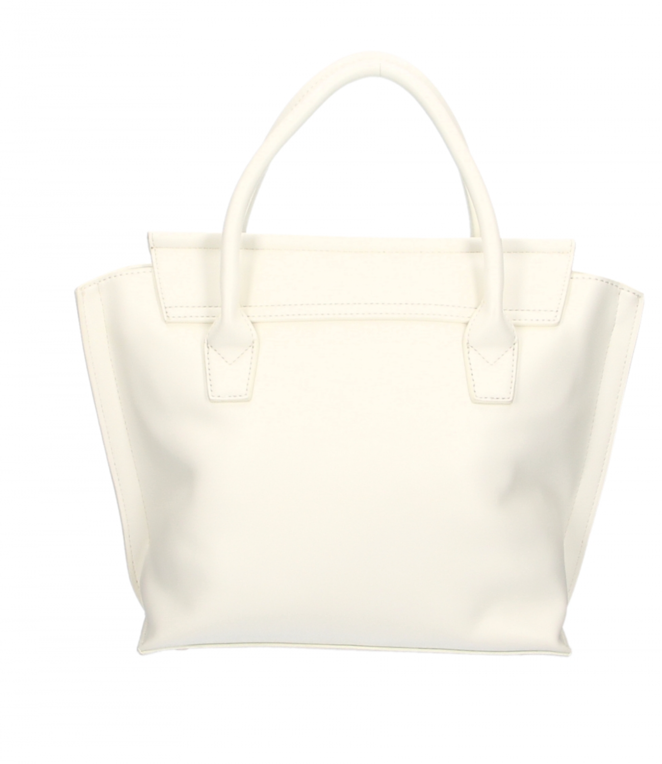 Chic White Polyethylene Handbag