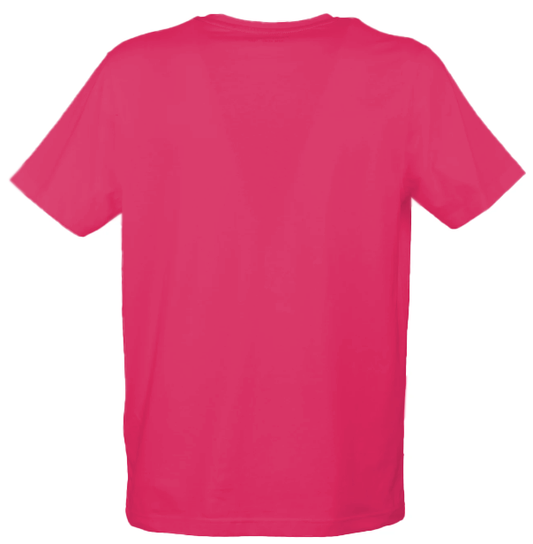 Rubber Logo Cotton Tee - Vibrant Fuchsia