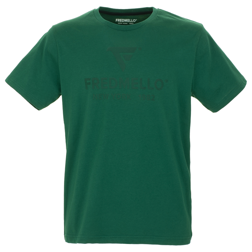 Emerald Cotton Tee with Rubberized Logo