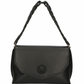 Sleek Black Crossbody Flap Bag with Logo