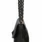 Sleek Black Crossbody Flap Bag with Logo