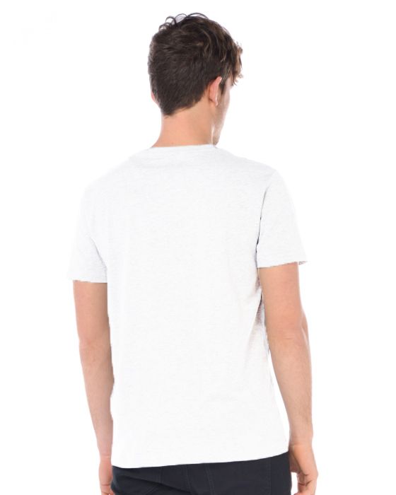 Graphic Cotton Tee for Men - Crisp White