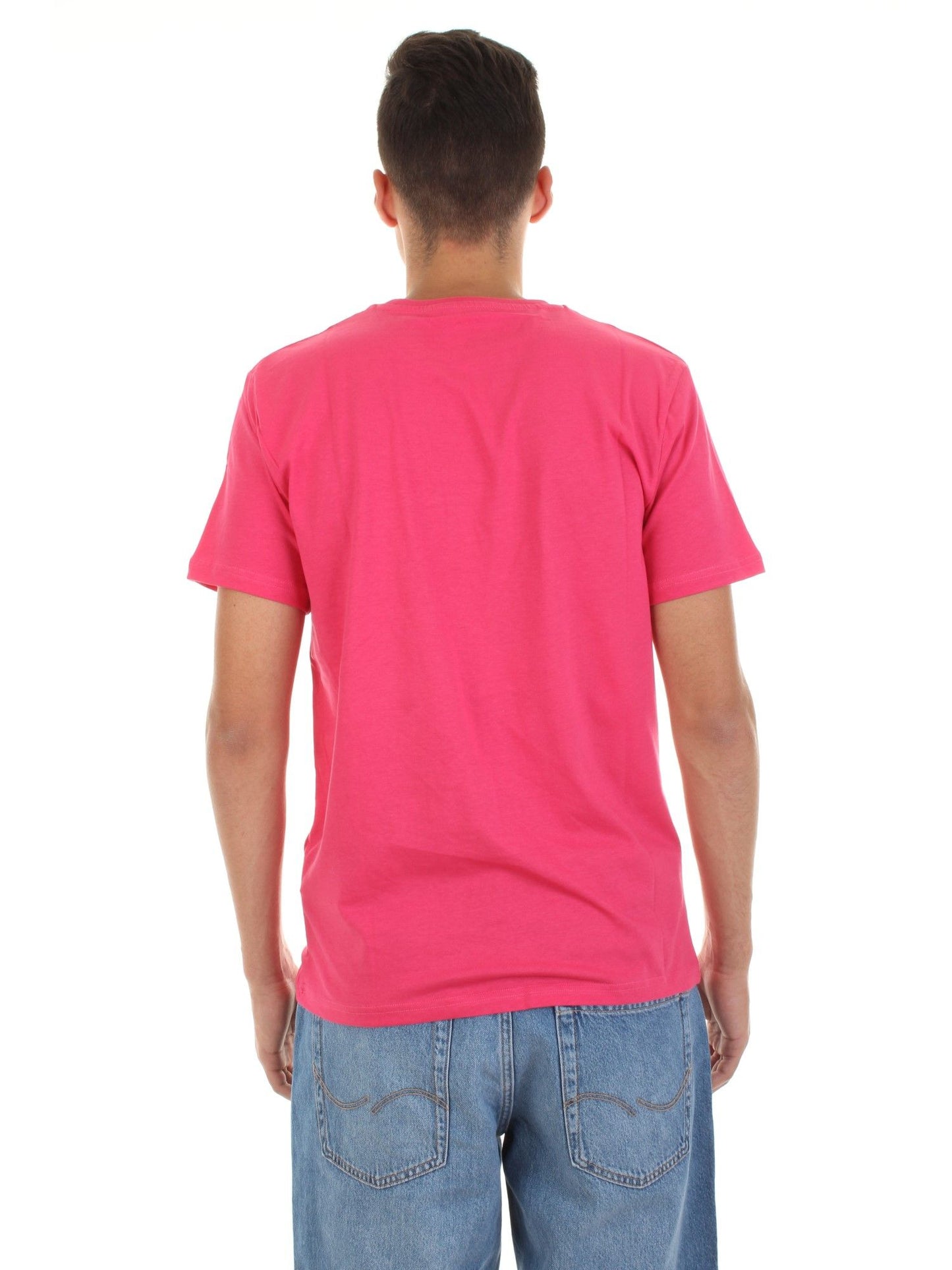 Fuchsia Embroidered Logo Cotton Tee