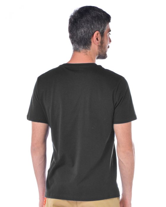 Sleek Cotton Tee with Rubber Logo Accent