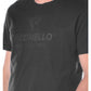 Sleek Cotton Tee with Rubber Logo Accent